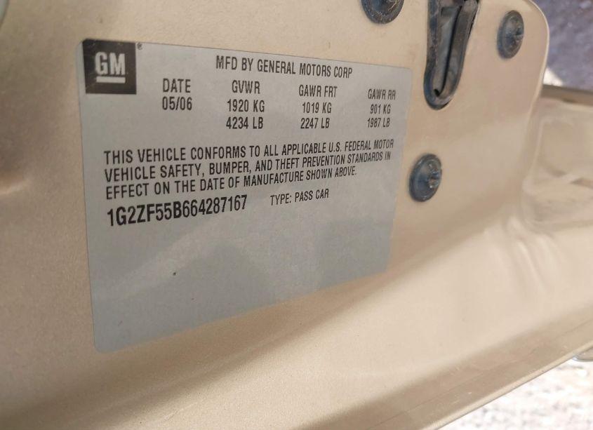 Photo 9 of 2006 Pontiac G6 (VIN 1G2ZF55B664287167)