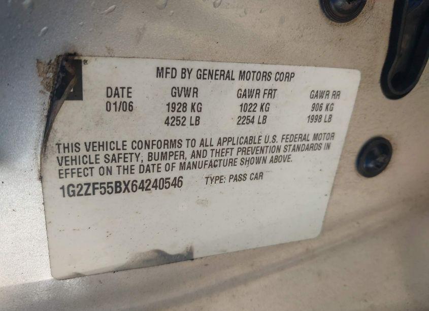 Photo 9 of 2006 Pontiac G6 (VIN 1G2ZF55BX64240546)