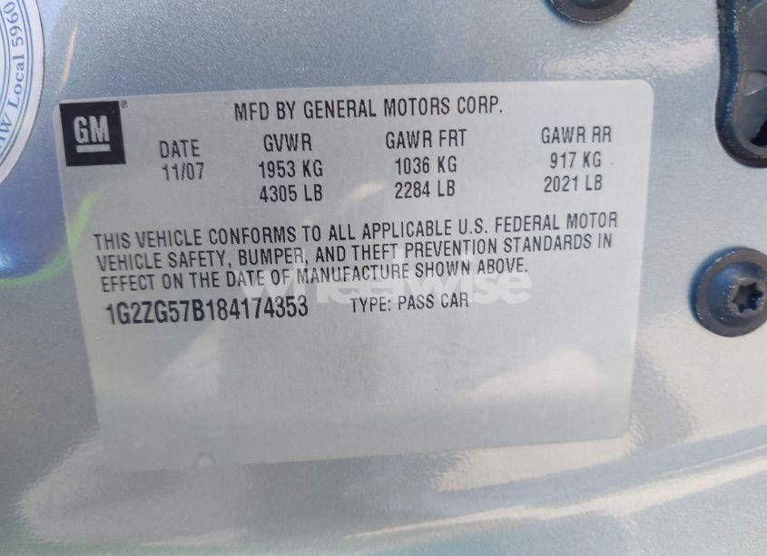Photo 9 of 2008 Pontiac G6 (VIN 1G2ZG57B184174353)
