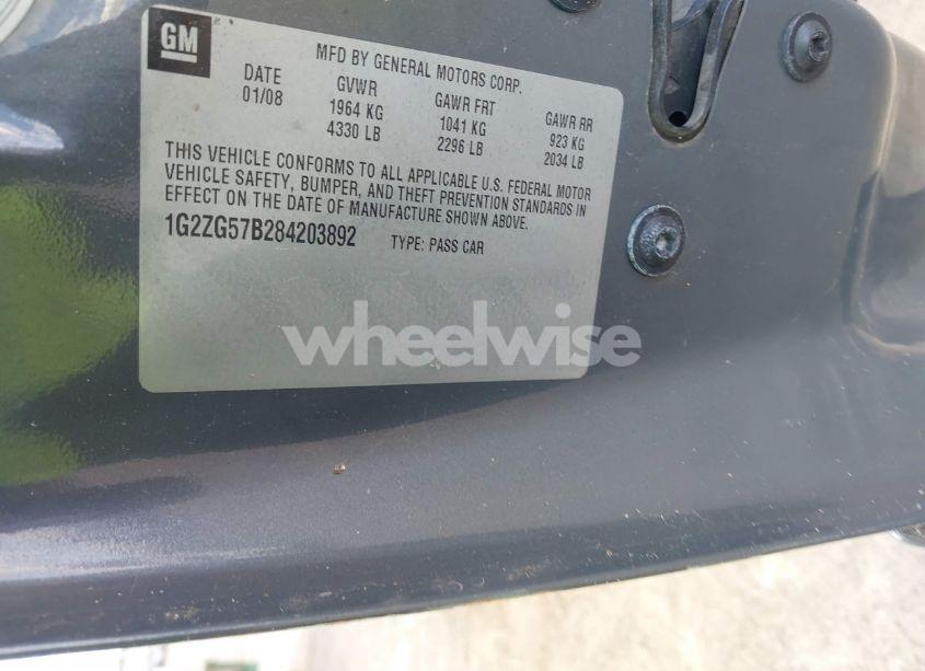 Photo 9 of 2008 Pontiac G6 (VIN 1G2ZG57B284203892)