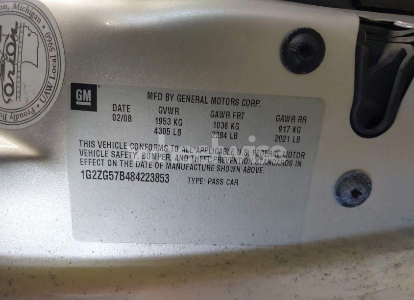 Photo 9 of 2008 Pontiac G6 (VIN 1G2ZG57B484223853)