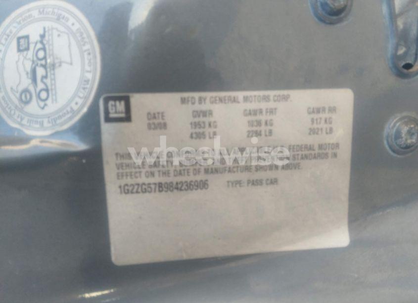 Photo 9 of 2008 Pontiac G6 (VIN 1G2ZG57B984236906)