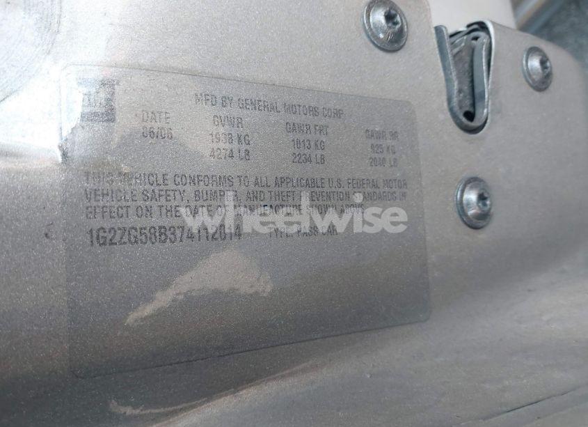 Photo 9 of 2008 Pontiac G6 (VIN 1G2ZG57N684100324)