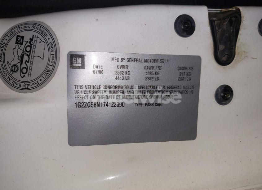 Photo 9 of 2007 Pontiac G6 (VIN 1G2ZG58N174122390)