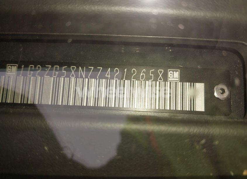 Photo 9 of 2007 Pontiac G6 (VIN 1G2ZG58N774212658)