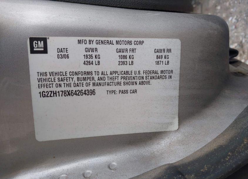 Photo 9 of 2006 Pontiac G6 GT (VIN 1G2ZH178X64264396)