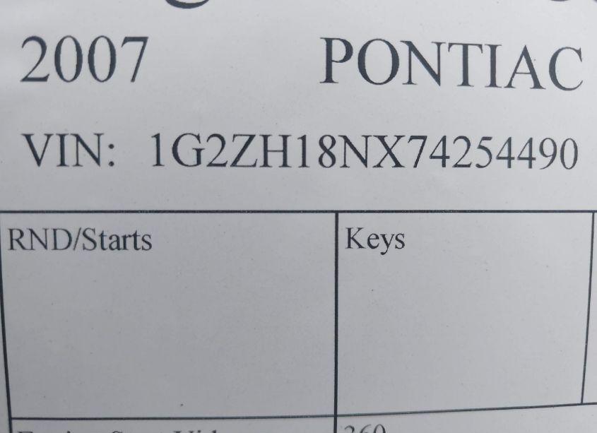 Photo 9 of 2007 Pontiac G6 GT (VIN 1G2ZH18NX74254490)
