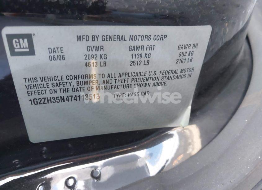 Photo 9 of 2007 Pontiac G6 GT (VIN 1G2ZH35N474113513)