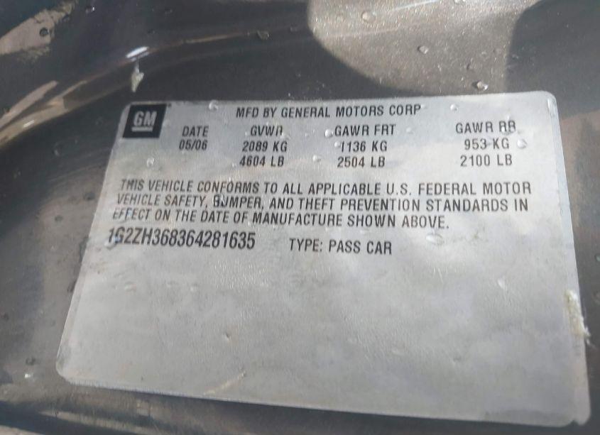 Photo 9 of 2006 Pontiac G6 GT (VIN 1G2ZH368364281635)