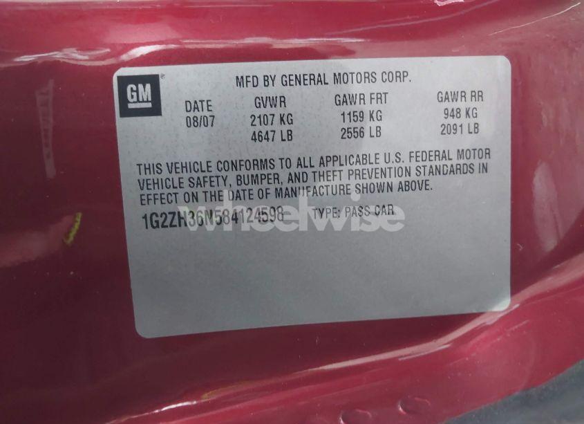 Photo 9 of 2008 Pontiac G6 GT (VIN 1G2ZH36N584124598)