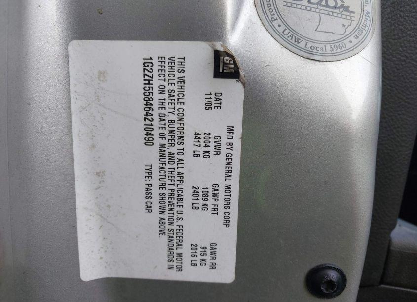 Photo 9 of 2006 Pontiac G6 GT (VIN 1G2ZH558464210490)