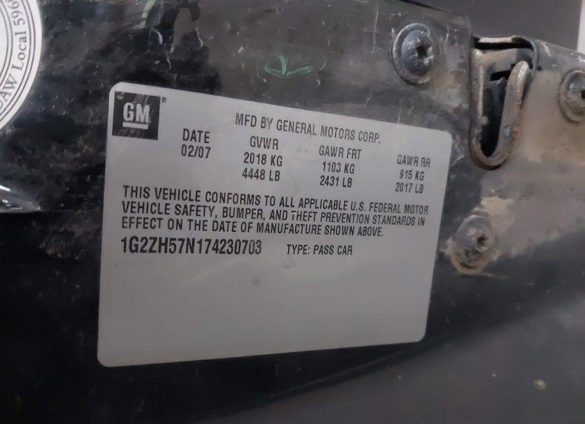 Photo 9 of 2007 Pontiac G6 GT (VIN 1G2ZH57N174230703)