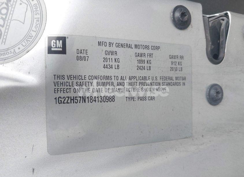 Photo 9 of 2008 Pontiac G6 GT (VIN 1G2ZH57N184130988)