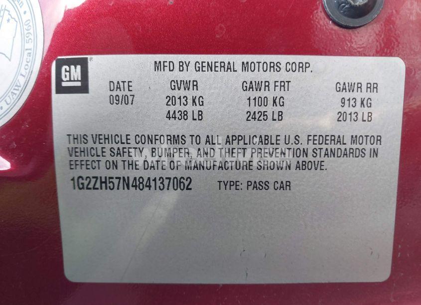 Photo 9 of 2008 Pontiac G6 GT (VIN 1G2ZH57N484137062)