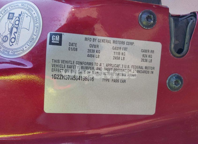 Photo 9 of 2008 Pontiac G6 GT (VIN 1G2ZH57N584198016)