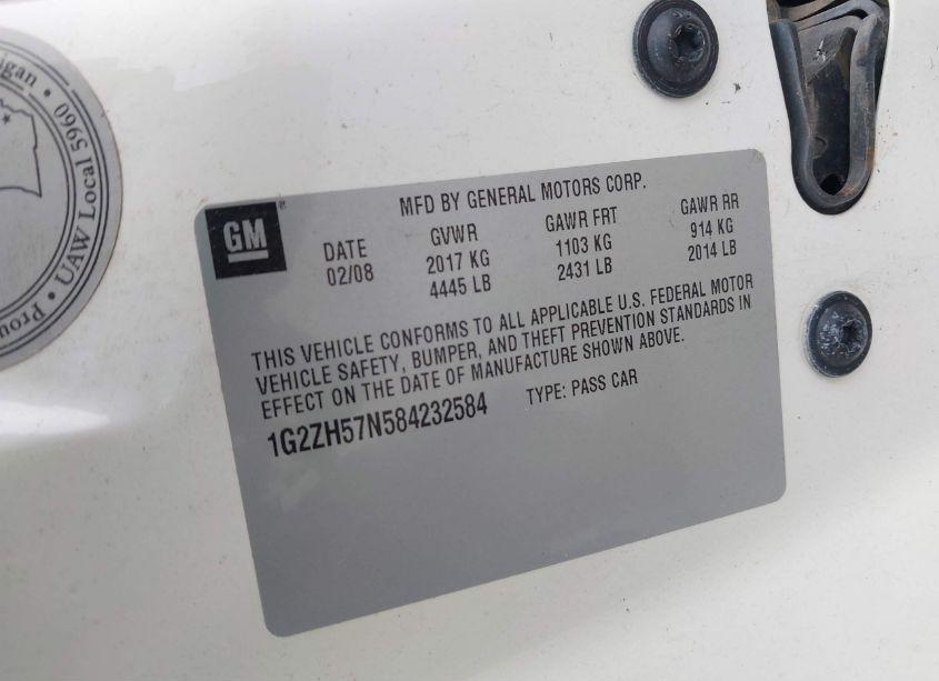 Photo 9 of 2008 Pontiac G6 GT (VIN 1G2ZH57N584232584)