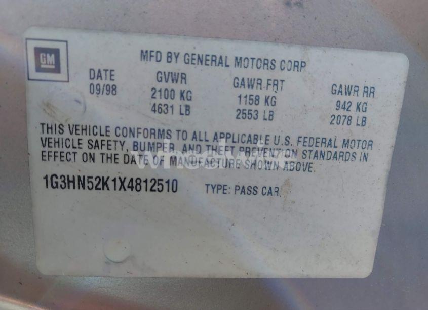 Photo 9 of 1999 Oldsmobile Eighty-eight LS (VIN 1G3HN52K1X4812510)