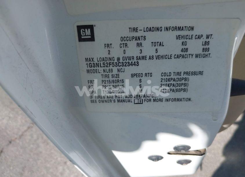 Photo 9 of 2003 Oldsmobile Alero GL1 (VIN 1G3NL52F53C323443)