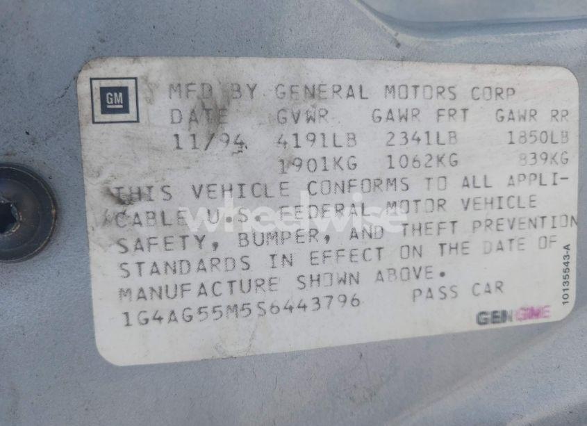 Photo 9 of 1995 Buick Century SPECIAL (VIN 1G4AG55M5S6443796)