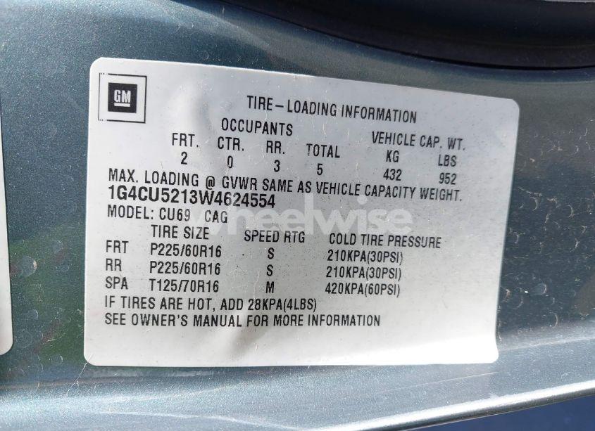 Photo 9 of 1998 Buick Park AVENUE ULTRA (VIN 1G4CU5213W4624554)