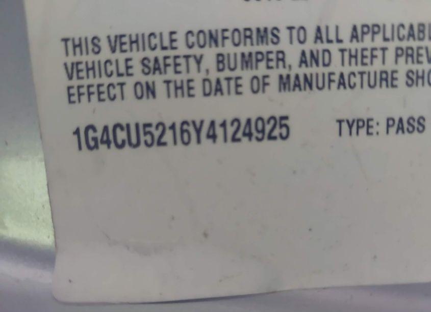Photo 9 of 2000 Buick Park AVENUE ULTRA (VIN 1G4CU5216Y4124925)
