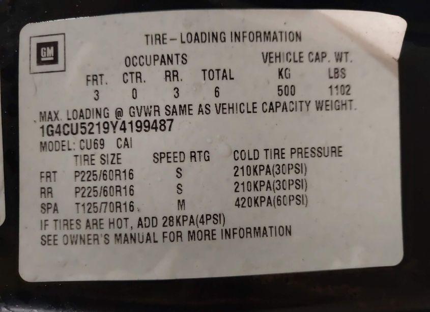 Photo 9 of 2000 Buick Park AVENUE ULTRA (VIN 1G4CU5219Y4199487)