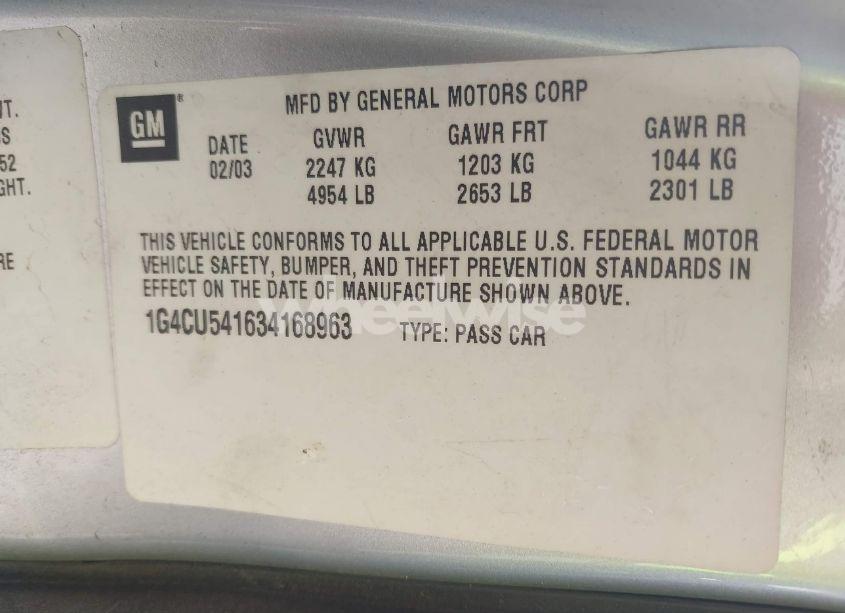 Photo 9 of 2003 Buick Park AVENUE ULTRA (VIN 1G4CU541634168963)