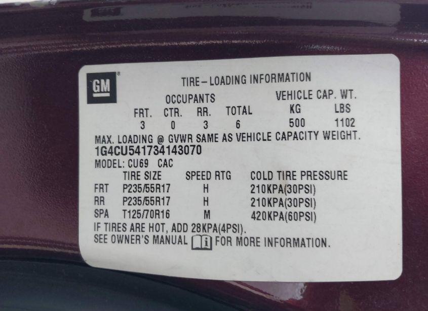 Photo 9 of 2003 Buick Park AVENUE ULTRA (VIN 1G4CU541734143070)