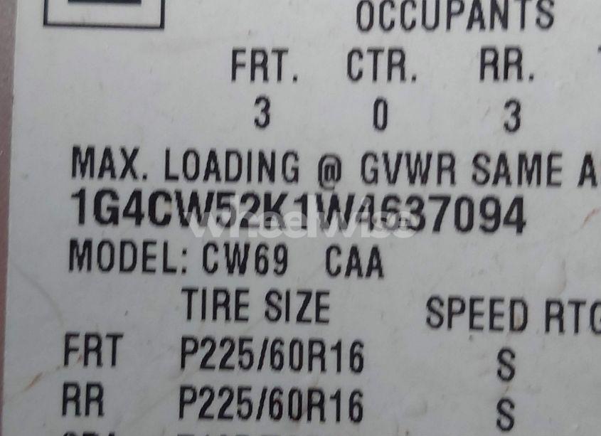 Photo 8 of 1998 Buick Park AVENUE (VIN 1G4CW52K1W4637094)