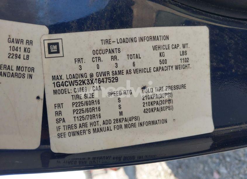 Photo 9 of 1999 Buick Park AVENUE (VIN 1G4CW52K3X4647529)