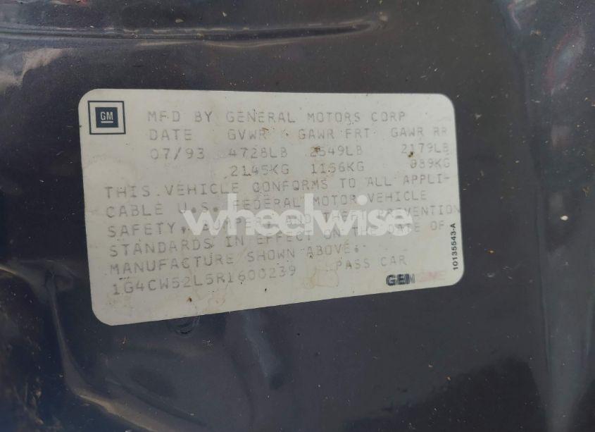 Photo 9 of 1994 Buick Park AVENUE (VIN 1G4CW52L5R1600239)