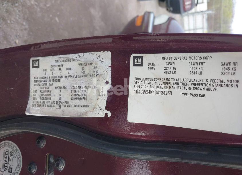 Photo 9 of 2003 Buick Park AVENUE (VIN 1G4CW54K134134268)