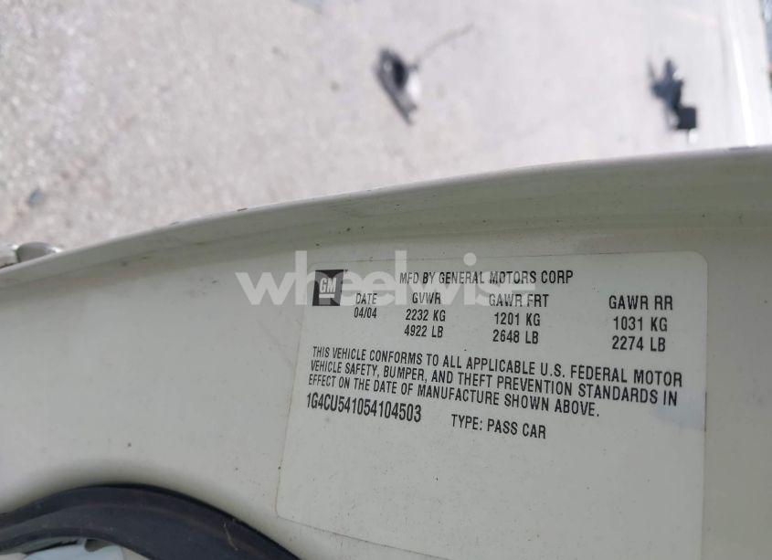 Photo 9 of 2004 Buick Park AVENUE (VIN 1G4CW54K144146812)