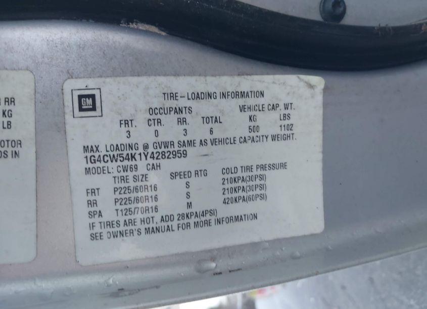 Photo 9 of 2000 Buick Park AVENUE (VIN 1G4CW54K1Y4282959)