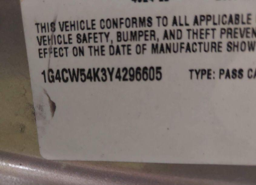 Photo 9 of 2000 Buick Park AVENUE (VIN 1G4CW54K3Y4296605)