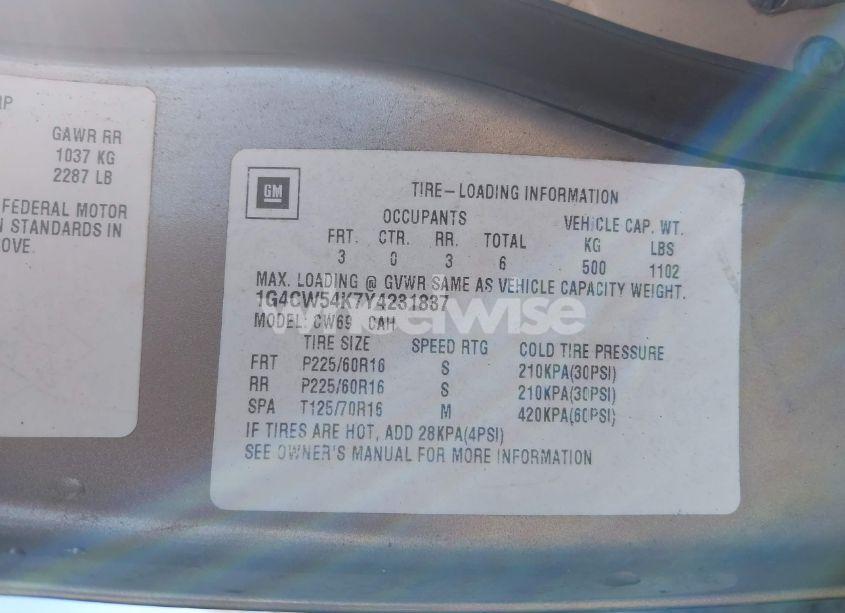 Photo 9 of 2000 Buick Park AVENUE (VIN 1G4CW54K7Y4231837)