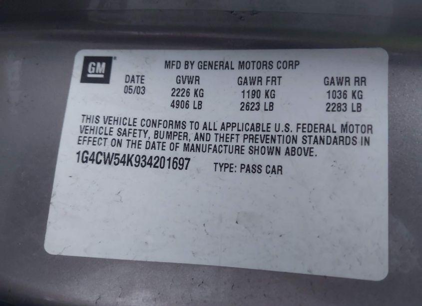 Photo 9 of 2003 Buick Park AVENUE (VIN 1G4CW54K934201697)