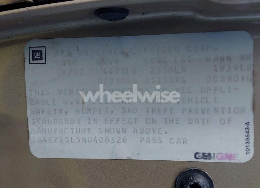 Photo 9 of 1992 Buick Riviera N/A (VIN 1G4EZ13L5NU406326)