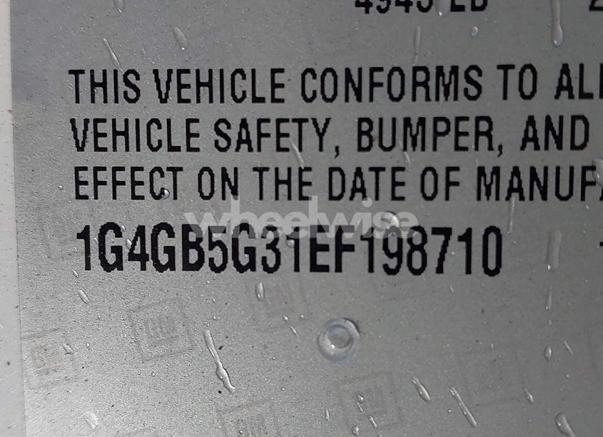 Photo 9 of 2014 Buick Lacrosse LEATHER GROUP (VIN 1G4GB5G31EF198710)