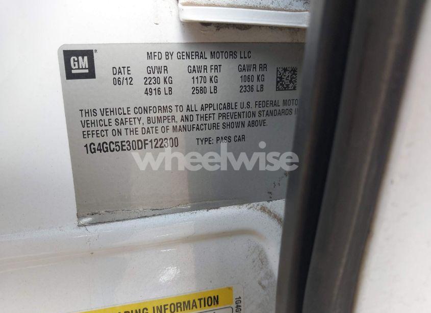 Photo 9 of 2013 Buick Lacrosse LEATHER GROUP (VIN 1G4GC5E30DF122300)