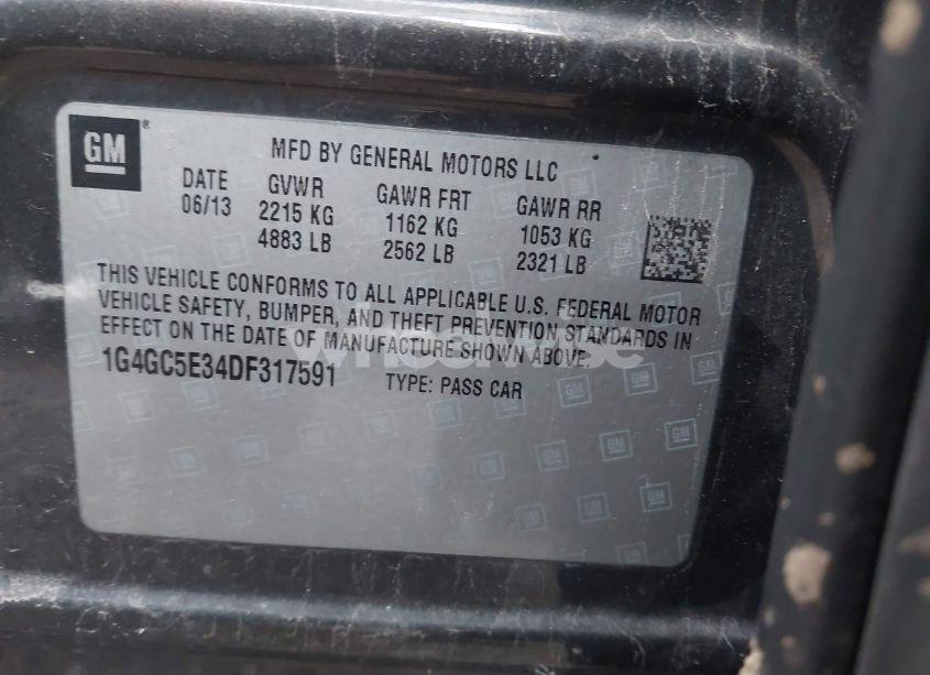 Photo 9 of 2013 Buick Lacrosse LEATHER GROUP (VIN 1G4GC5E34DF317591)