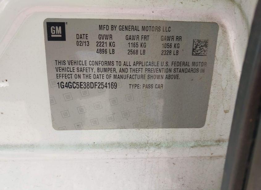 Photo 9 of 2013 Buick Lacrosse LEATHER GROUP (VIN 1G4GC5E38DF254169)