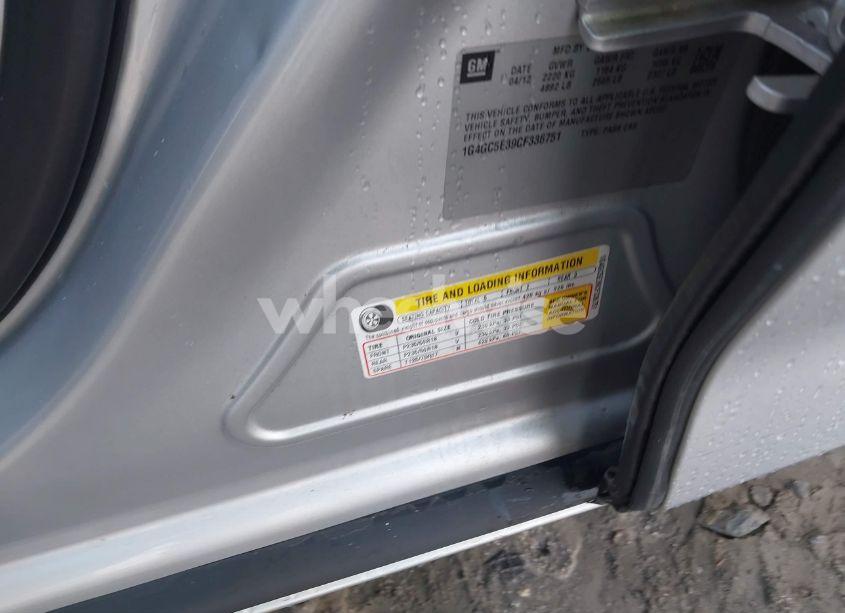 Photo 9 of 2012 Buick Lacrosse LEATHER GROUP (VIN 1G4GC5E39CF336751)