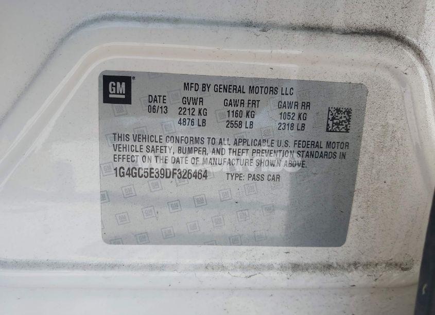 Photo 9 of 2013 Buick Lacrosse LEATHER GROUP (VIN 1G4GC5E39DF326464)