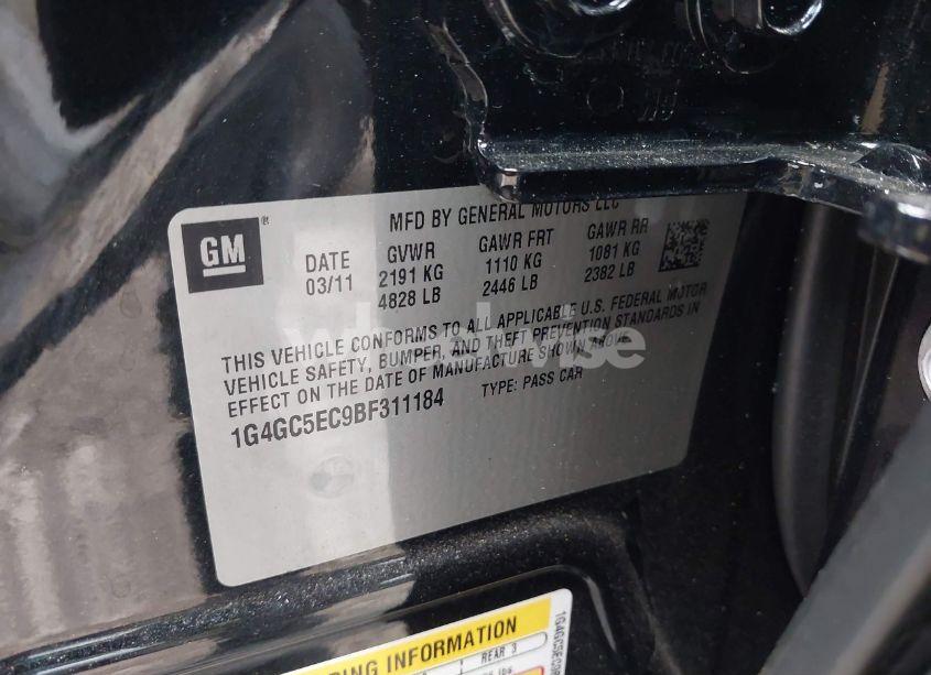 Photo 9 of 2011 Buick Lacrosse CXL (VIN 1G4GC5EC9BF311184)