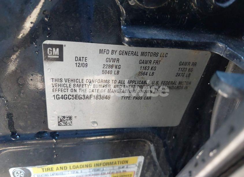 Photo 9 of 2010 Buick Lacrosse CXL (VIN 1G4GC5EG3AF183848)