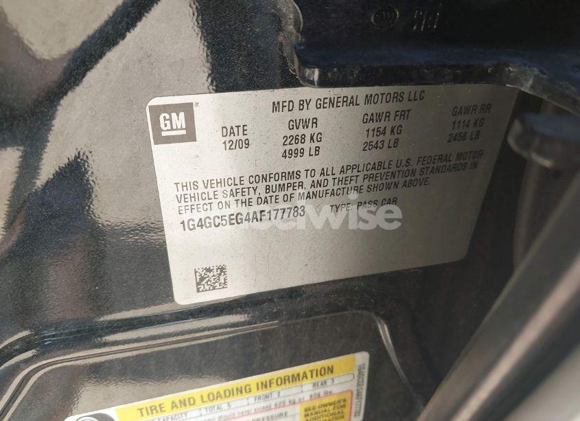 Photo 9 of 2010 Buick Lacrosse CXL (VIN 1G4GC5EG4AF177783)