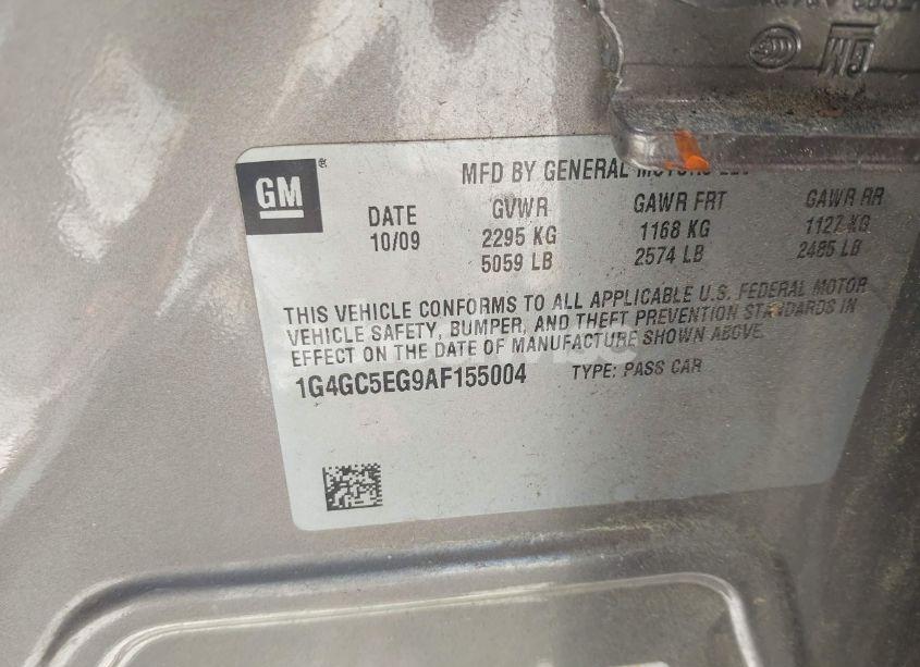 Photo 9 of 2010 Buick Lacrosse CXL (VIN 1G4GC5EG9AF155004)