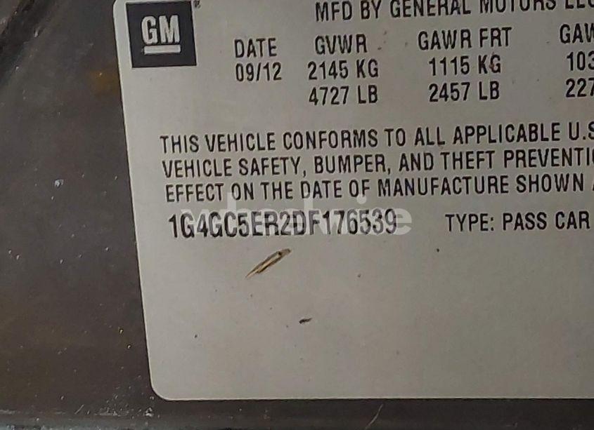 Photo 9 of 2013 Buick Lacrosse (VIN 1G4GC5ER2DF176539)