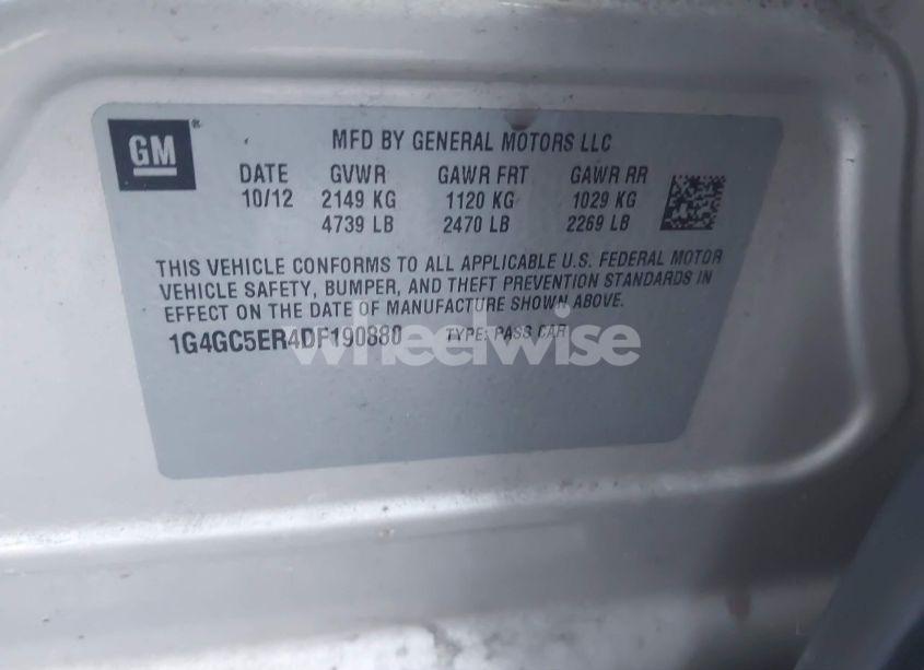 Photo 9 of 2013 Buick Lacrosse LEATHER GROUP (VIN 1G4GC5ER4DF190880)